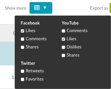 選取要顯示的欄